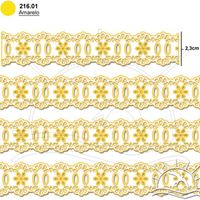 Passa Fita Marilda Mod. 34 Crochê 10 Metros - Multicolor 01 - amarelo