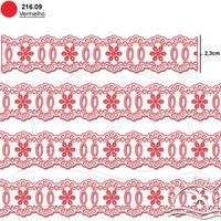 Passa Fita Marilda Mod. 34 Crochê 10 Metros - Multicolor 09 - vermelho