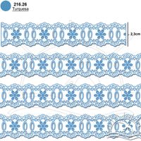 Passa Fita Marilda Mod. 34 Crochê 10 Metros - Multicolor 26 - turquesa