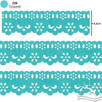 Passa Fita Marilda Mod. 05 com Lasy 10 Metros - Cores 226 - turquesa