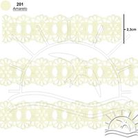 Passa Fita Marilda Mod. 34 Crochê 10 Metros - Cores 201 - amarelo