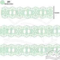 Passa Fita Marilda Mod. 34 Crochê 10 Metros - Cores 207 - verde claro
