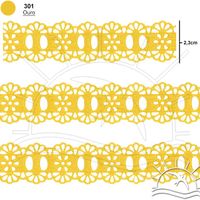 Passa Fita Marilda Mod. 34 Crochê 10 Metros - Cores 301 - ouro