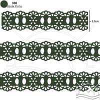 Passa Fita Marilda Mod. 34 Crochê 10 Metros - Cores 306 - verde pinho