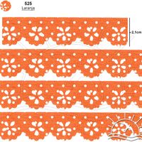 Bordado Marilda Mod. 01 Mini Lasynha 10 Metros - Bolinhas 525 - laranja