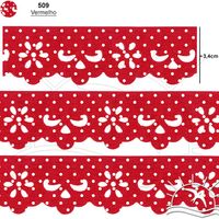 Bordado Marilda Mod. 03 Lasy 10 Metros - Bolinhas 509 - vermelho