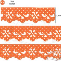 Bordado Marilda Mod. 03 Lasy 10 Metros - Bolinhas 525 - laranja