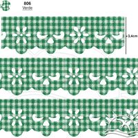 Bordado Marilda Mod. 03 Lasy 10 Metros - Xadrez 806 - verde