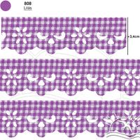 Bordado Marilda Mod. 03 Lasy 10 Metros - Xadrez 808 - lilás