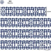 Passa Fita Marilda Mod. 02 Margarida 10 Metros - Estampado Xadrez 803 - marinho