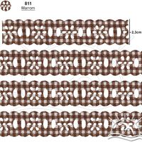 Passa Fita Marilda Mod. 02 Margarida 10 Metros - Estampado Xadrez 811 - marrom