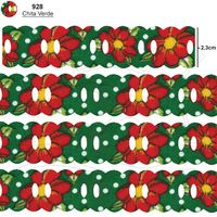 Passa Fita Marilda Mod. 92 Estampado - 10 Metros 0928 - chita verde