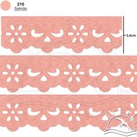 Bordado Marilda Mod. 03 Lasy 10 Metros - Cores 210 - salmão