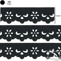 Bordado Marilda Mod. 03 Lasy 10 Metros - Cores 304 - preto