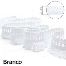 Franja Passa Fita Branca 4,1cm - 10m