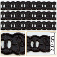 Passa Fita PP016 - 2,0 cm 016 - preto