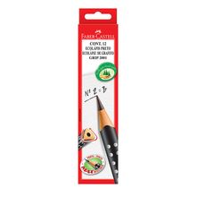 Lápis Grafite Eco Grip Faber-Castell 12 Unidades - Preto