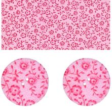 Kit Botão c/ Tecido Estampado - 08 Rosa/Pink
