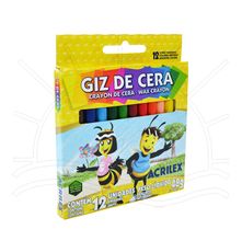 Giz de Cera Acrilex - 12 cores