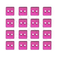 Botão Mini Quadrado - 40 unid Pink