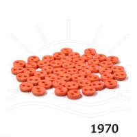 Botão Micro 0,3cm - 45 unidades 1970 - laranja