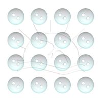 Botão Mini Redondo 0,5cm - 40 unidades Branco