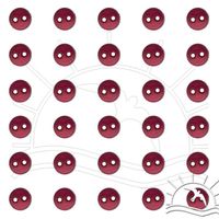 Botão Small 0,6cm - 30 unidades Vermelho queimado