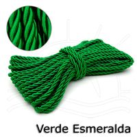Cordão de São Francisco 6 mm - 10 metros Verde esmeralda