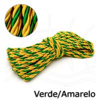 Cordão de São Francisco 6 mm - 10 metros Verde/amarelo