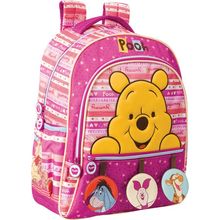 Mochila Pooh Luxo Grande 41cm