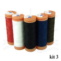 Linha para Costura Laranja - Pacote com 5 Tubos Kit 3