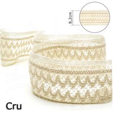 Renda Entremeio Barroco Cru 8,2cm - 30m