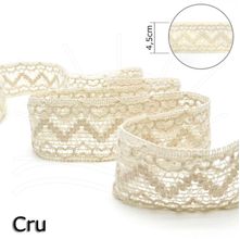 Renda Entremeio Cuore Cru 5,0cm - 10m