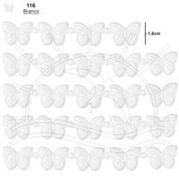 Passamanaria Marilda Mod. 408 Borboleta 5 Metros 116 - branco