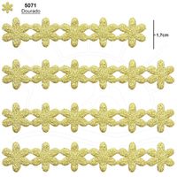 Passamanaria Marilda Mod. 410 Margarida Metálica 5 Metros 5071 - dourado
