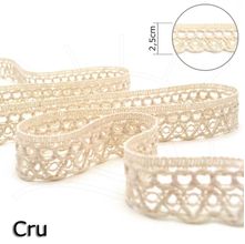Renda Bolinha Cru 2,5cm - 10m
