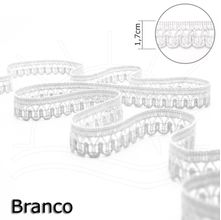 Renda Picot Milenium Branca 1,7cm - 30m
