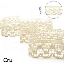 Renda XX Estreita Cru 3,3cm x 30m