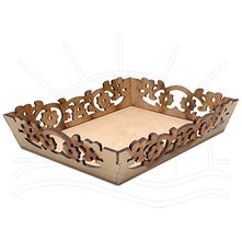 MDF Bandeja - Vazada Floral  20x15x4