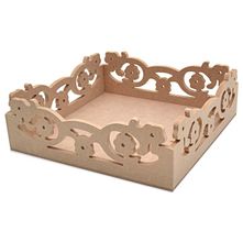 MDF Bandeja - Vazada Floral 22x22x7