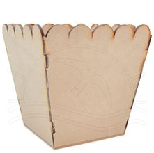 MDF Cachepô - Ondulado 15x15x15