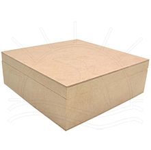 MDF Caixa - Com Dobradiça e 9 Divisórias 25x25x9