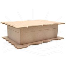 MDF Caixa - Com Porta Anel 9 Divisórias + Tampa Recortada 29x20x10