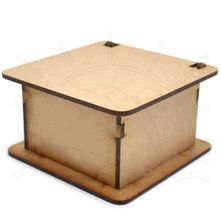 MDF Caixa - Laser com Dobradiça - 10x10x6