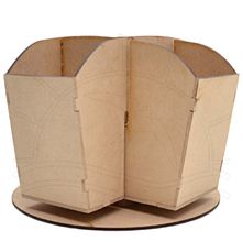 MDF - Porta Talher Giratório Com 6 Divisórias 20x20x13