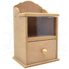 MDF Baleiro - Com Acrilico Lateral e Gaveta - 12x20x10