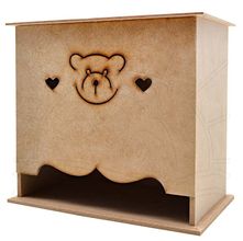 MDF - Porta Fralda Vazado Ursinho 23x21x13