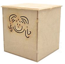 MDF - Pote Vazado Menina 10x10x10