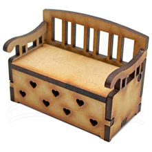 MDF Miniatura - Baú Tipo Poltrona 7x5x4