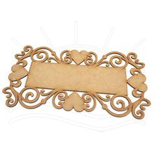 MDF - Placa Vazada Coração 30x1x16